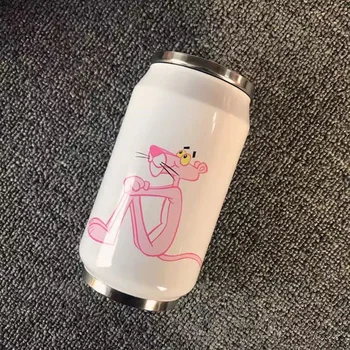  Розовата пантера анимация около 304 бутилка за вода от неръждаема стомана Creative може преносим студент карикатура чаша термос чаша