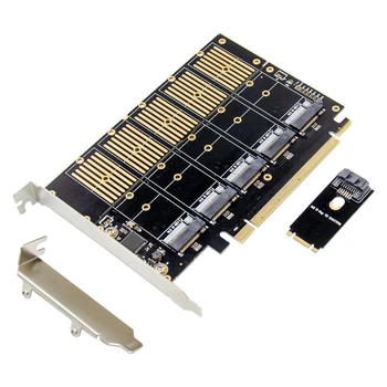 Pcie X16 M.2 ключ B Nvme SSD адаптер карта M.2 NGFF към SATA-III. SSD адаптерна карта NGFF SSD разширителна карта