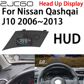 ZJCGO кола HUD главата нагоре дисплей скоростомер проектор аларма електронни аксесоари за Nissan Qashqai J10 2006 ~ 2013
