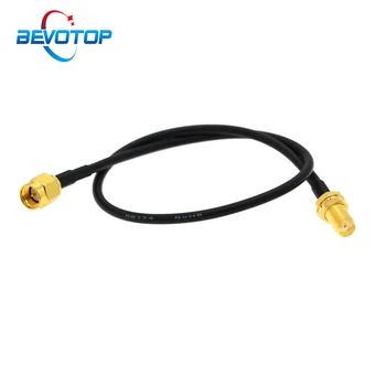 1PCS RF кабел SMA мъжки към женски удължителен кабел за плитки WIFI рутер антена джъмпер RG174 RF коаксиален кабел 10CM 15CM 30CM 50CM