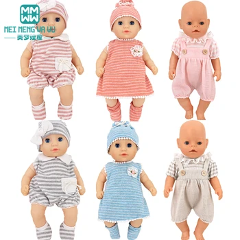 17-18inch Играчка Новородена кукла пълзящи дрехи Гащеризони подарък за момичета