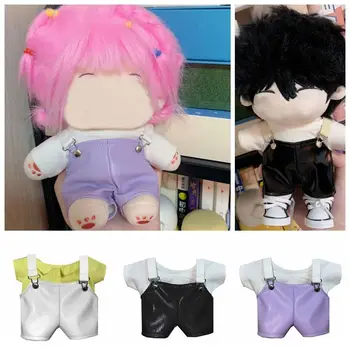 DIY кукла дрехи комплект сладък 20 см многоцветен ежедневни облекла детски играчки кожени панталони идол кукли