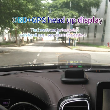 C1 Hud Car Navigation Projection Head Up Display GPS Dual System Digital Speedometer Water & Oil Temp RPM Car Alarm on Screen