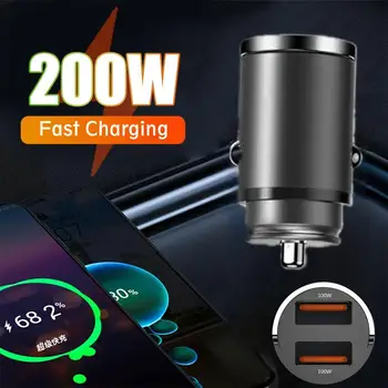 100W зарядно за кола Запалка PD бързо зареждане за IPhone QC3.0 Mini USB Type C Mini Car Phone Charger за Samsung Accessries